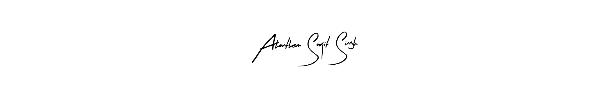 Make a beautiful signature design for name Ahanthem Surjit Singh. With this signature (Arty Signature) style, you can create a handwritten signature for free. Ahanthem Surjit Singh signature style 8 images and pictures png