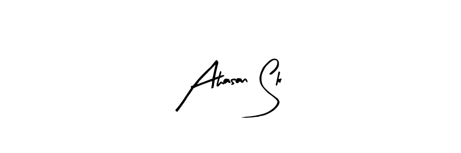 You can use this online signature creator to create a handwritten signature for the name Ahasan Sk. This is the best online autograph maker. Ahasan Sk signature style 8 images and pictures png