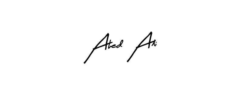 How to make Ahed Ali name signature. Use Arty Signature style for creating short signs online. This is the latest handwritten sign. Ahed Ali signature style 8 images and pictures png
