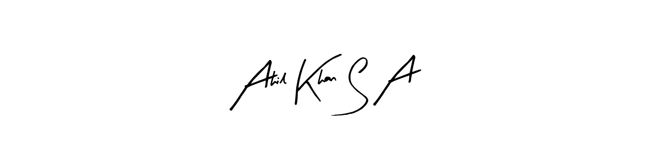 Also You can easily find your signature by using the search form. We will create Ahil Khan S A name handwritten signature images for you free of cost using Arty Signature sign style. Ahil Khan S A signature style 8 images and pictures png