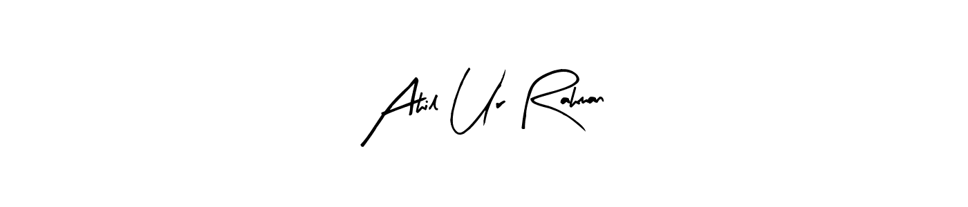 Arty Signature is a professional signature style that is perfect for those who want to add a touch of class to their signature. It is also a great choice for those who want to make their signature more unique. Get Ahil Ur Rahman name to fancy signature for free. Ahil Ur Rahman signature style 8 images and pictures png