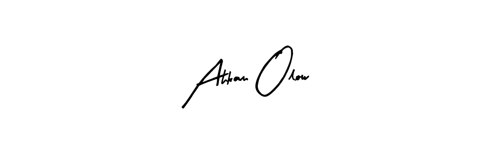 Design your own signature with our free online signature maker. With this signature software, you can create a handwritten (Arty Signature) signature for name Ahkam Olow. Ahkam Olow signature style 8 images and pictures png