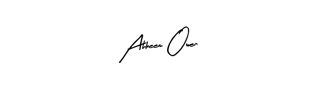 Make a beautiful signature design for name Ahkeem Owen. Use this online signature maker to create a handwritten signature for free. Ahkeem Owen signature style 8 images and pictures png