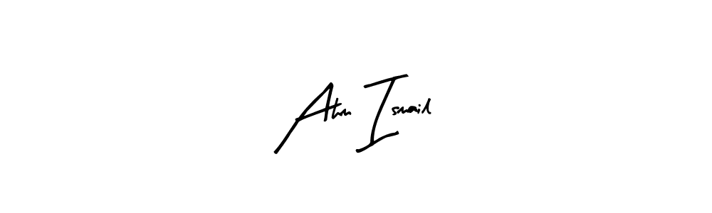 Make a beautiful signature design for name Ahm Ismail. With this signature (Arty Signature) style, you can create a handwritten signature for free. Ahm Ismail signature style 8 images and pictures png