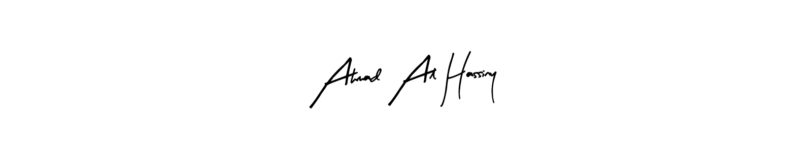 The best way (Arty Signature) to make a short signature is to pick only two or three words in your name. The name Ahmad Al Hassiny include a total of six letters. For converting this name. Ahmad Al Hassiny signature style 8 images and pictures png