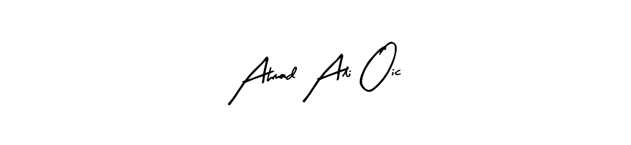 Use a signature maker to create a handwritten signature online. With this signature software, you can design (Arty Signature) your own signature for name Ahmad Ali Oic. Ahmad Ali Oic signature style 8 images and pictures png