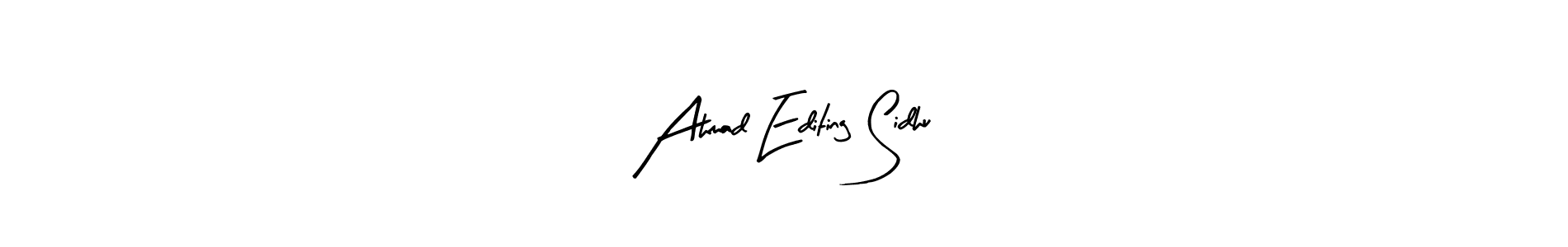 Similarly Arty Signature is the best handwritten signature design. Signature creator online .You can use it as an online autograph creator for name Ahmad Editing Sidhu. Ahmad Editing Sidhu signature style 8 images and pictures png