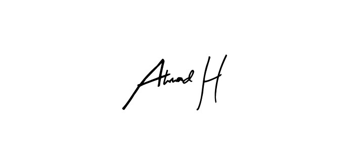 This is the best signature style for the Ahmad H name. Also you like these signature font (Arty Signature). Mix name signature. Ahmad H signature style 8 images and pictures png