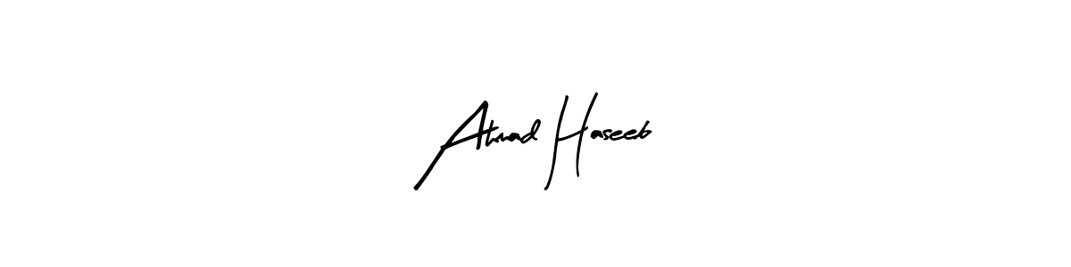 You should practise on your own different ways (Arty Signature) to write your name (Ahmad Haseeb) in signature. don't let someone else do it for you. Ahmad Haseeb signature style 8 images and pictures png
