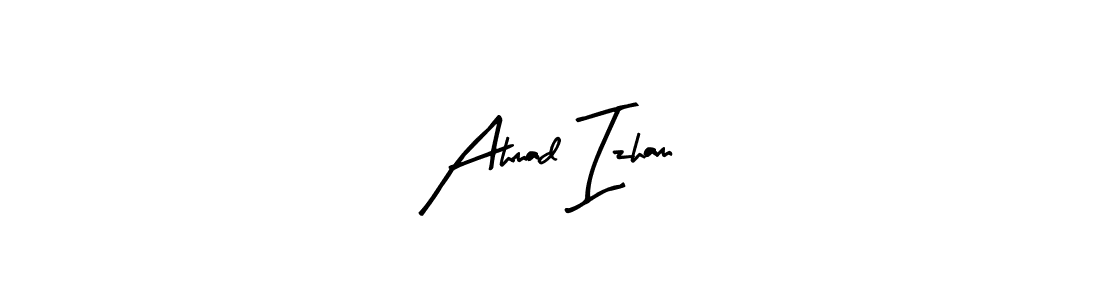Design your own signature with our free online signature maker. With this signature software, you can create a handwritten (Arty Signature) signature for name Ahmad Izham. Ahmad Izham signature style 8 images and pictures png