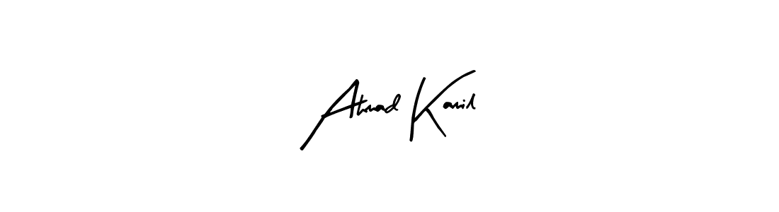 Make a beautiful signature design for name Ahmad Kamil. With this signature (Arty Signature) style, you can create a handwritten signature for free. Ahmad Kamil signature style 8 images and pictures png