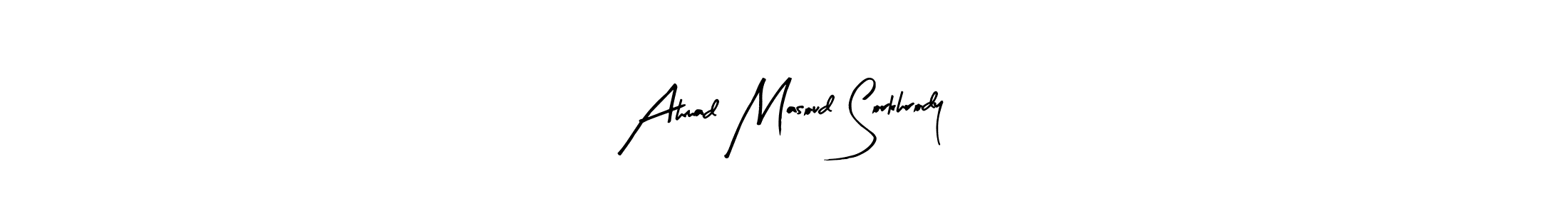 Ahmad Masoud Sorkhrody stylish signature style. Best Handwritten Sign (Arty Signature) for my name. Handwritten Signature Collection Ideas for my name Ahmad Masoud Sorkhrody. Ahmad Masoud Sorkhrody signature style 8 images and pictures png