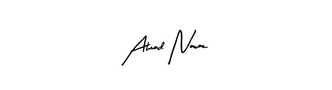 Design your own signature with our free online signature maker. With this signature software, you can create a handwritten (Arty Signature) signature for name Ahmad Nawaz. Ahmad Nawaz signature style 8 images and pictures png