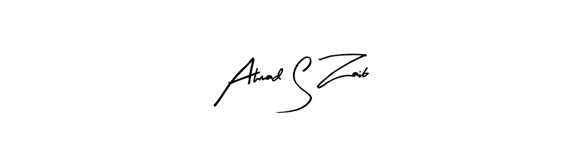 This is the best signature style for the Ahmad S Zaib name. Also you like these signature font (Arty Signature). Mix name signature. Ahmad S Zaib signature style 8 images and pictures png