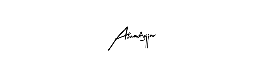 How to make Ahmadgujjar name signature. Use Arty Signature style for creating short signs online. This is the latest handwritten sign. Ahmadgujjar signature style 8 images and pictures png