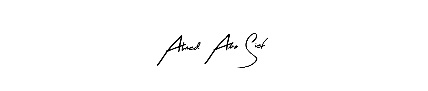 Use a signature maker to create a handwritten signature online. With this signature software, you can design (Arty Signature) your own signature for name Ahmed Abo Sief. Ahmed Abo Sief signature style 8 images and pictures png