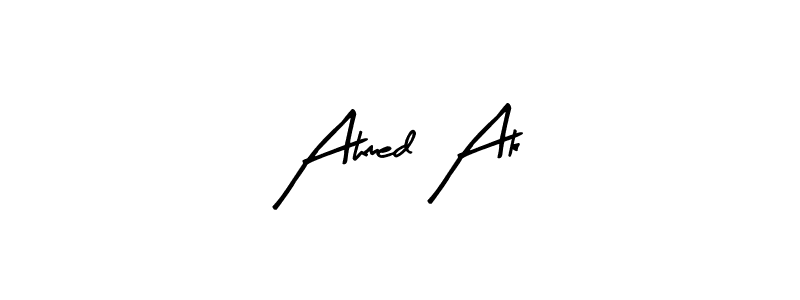 Use a signature maker to create a handwritten signature online. With this signature software, you can design (Arty Signature) your own signature for name Ahmed Ak. Ahmed Ak signature style 8 images and pictures png