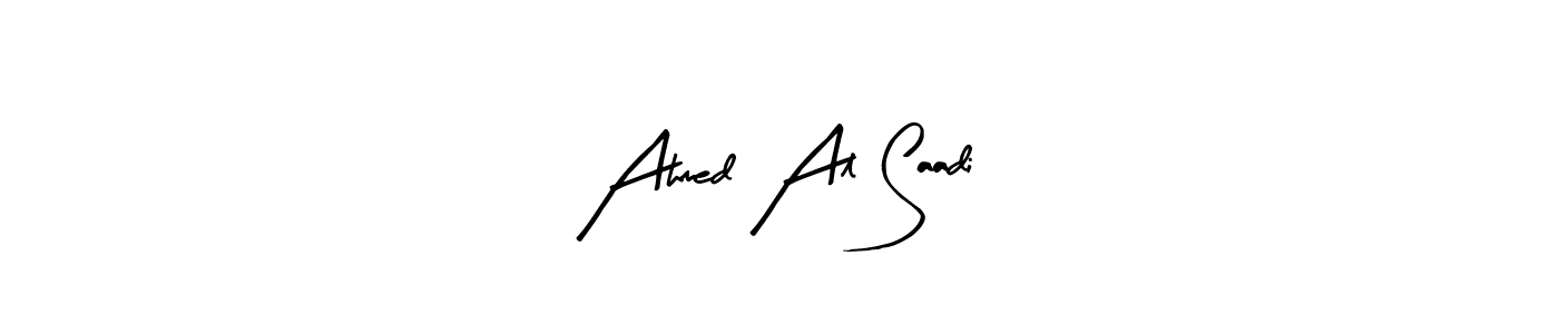 This is the best signature style for the Ahmed Al Saadi name. Also you like these signature font (Arty Signature). Mix name signature. Ahmed Al Saadi signature style 8 images and pictures png