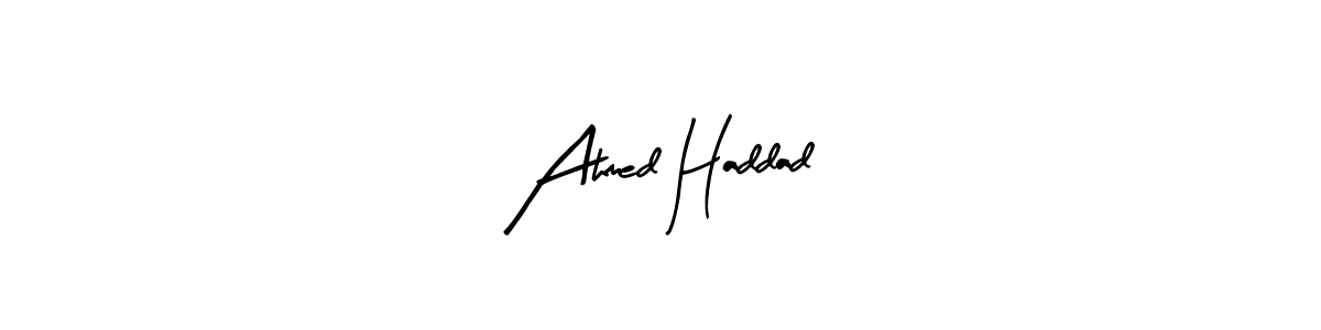 Also You can easily find your signature by using the search form. We will create Ahmed Haddad name handwritten signature images for you free of cost using Arty Signature sign style. Ahmed Haddad signature style 8 images and pictures png