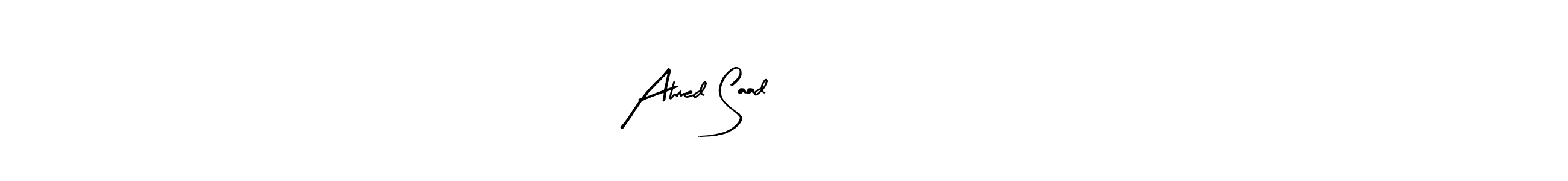 if you are searching for the best signature style for your name Ahmed Saad احمد سعد. so please give up your signature search. here we have designed multiple signature styles  using Arty Signature. Ahmed Saad احمد سعد signature style 8 images and pictures png