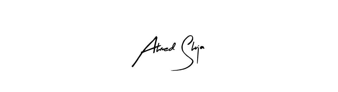 Design your own signature with our free online signature maker. With this signature software, you can create a handwritten (Arty Signature) signature for name Ahmed Shuja. Ahmed Shuja signature style 8 images and pictures png