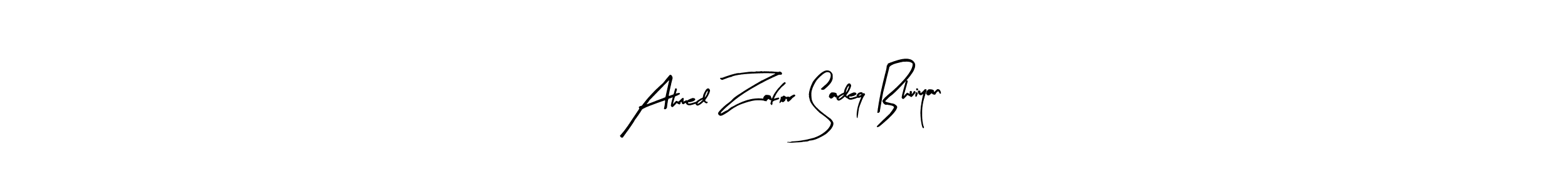 Arty Signature is a professional signature style that is perfect for those who want to add a touch of class to their signature. It is also a great choice for those who want to make their signature more unique. Get Ahmed Zafor Sadeq Bhuiyan name to fancy signature for free. Ahmed Zafor Sadeq Bhuiyan signature style 8 images and pictures png