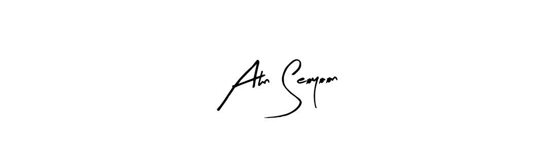 Similarly Arty Signature is the best handwritten signature design. Signature creator online .You can use it as an online autograph creator for name Ahn Seoyoon. Ahn Seoyoon signature style 8 images and pictures png