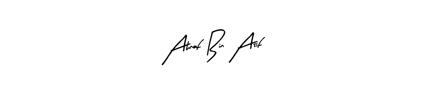 Arty Signature is a professional signature style that is perfect for those who want to add a touch of class to their signature. It is also a great choice for those who want to make their signature more unique. Get Ahnaf Bin Asif name to fancy signature for free. Ahnaf Bin Asif signature style 8 images and pictures png