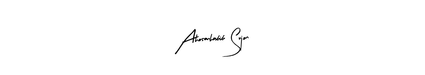 Also You can easily find your signature by using the search form. We will create Ahosanhabib Sujon name handwritten signature images for you free of cost using Arty Signature sign style. Ahosanhabib Sujon signature style 8 images and pictures png