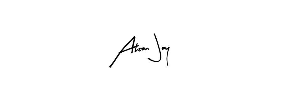 Also You can easily find your signature by using the search form. We will create Ahsan Jay name handwritten signature images for you free of cost using Arty Signature sign style. Ahsan Jay signature style 8 images and pictures png