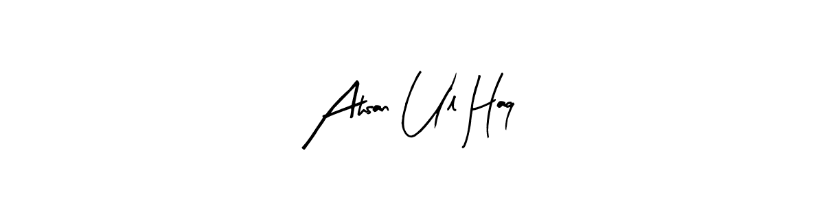 This is the best signature style for the Ahsan Ul Haq name. Also you like these signature font (Arty Signature). Mix name signature. Ahsan Ul Haq signature style 8 images and pictures png