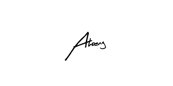 Create a beautiful signature design for name Ahseng. With this signature (Arty Signature) fonts, you can make a handwritten signature for free. Ahseng signature style 8 images and pictures png