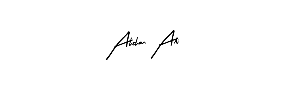 How to make Ahshan Ali signature? Arty Signature is a professional autograph style. Create handwritten signature for Ahshan Ali name. Ahshan Ali signature style 8 images and pictures png