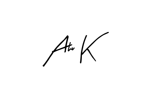 Make a beautiful signature design for name Ahu K. With this signature (Arty Signature) style, you can create a handwritten signature for free. Ahu K signature style 8 images and pictures png