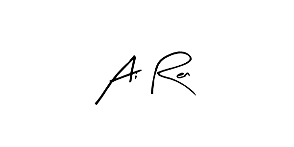 Arty Signature is a professional signature style that is perfect for those who want to add a touch of class to their signature. It is also a great choice for those who want to make their signature more unique. Get Ai Ren name to fancy signature for free. Ai Ren signature style 8 images and pictures png