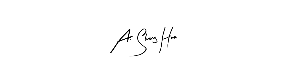Best and Professional Signature Style for Ai Sheng Hua. Arty Signature Best Signature Style Collection. Ai Sheng Hua signature style 8 images and pictures png