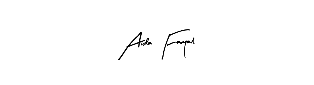 Design your own signature with our free online signature maker. With this signature software, you can create a handwritten (Arty Signature) signature for name Aida Faryal. Aida Faryal signature style 8 images and pictures png