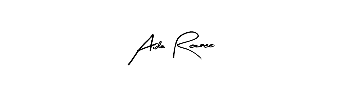 Arty Signature is a professional signature style that is perfect for those who want to add a touch of class to their signature. It is also a great choice for those who want to make their signature more unique. Get Aida Rezaee name to fancy signature for free. Aida Rezaee signature style 8 images and pictures png