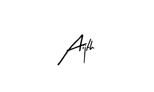 The best way (Arty Signature) to make a short signature is to pick only two or three words in your name. The name Aijth include a total of six letters. For converting this name. Aijth signature style 8 images and pictures png