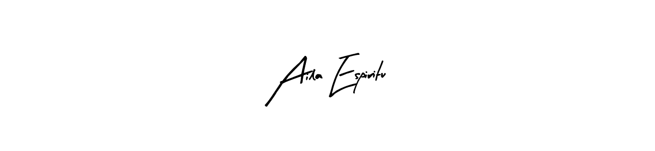 Create a beautiful signature design for name Aila Espiritu. With this signature (Arty Signature) fonts, you can make a handwritten signature for free. Aila Espiritu signature style 8 images and pictures png