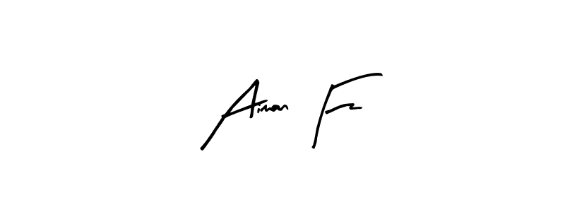 Similarly Arty Signature is the best handwritten signature design. Signature creator online .You can use it as an online autograph creator for name Aiman Fz. Aiman Fz signature style 8 images and pictures png