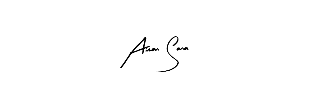 How to make Aiman Sana name signature. Use Arty Signature style for creating short signs online. This is the latest handwritten sign. Aiman Sana signature style 8 images and pictures png