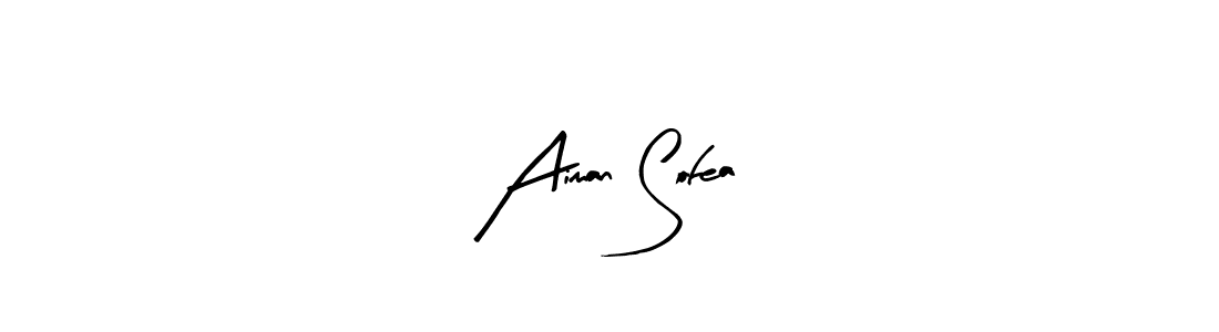 Also You can easily find your signature by using the search form. We will create Aiman Sofea name handwritten signature images for you free of cost using Arty Signature sign style. Aiman Sofea signature style 8 images and pictures png