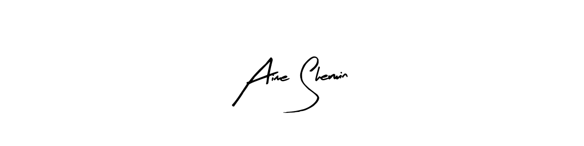 Also You can easily find your signature by using the search form. We will create Aime Sherwin name handwritten signature images for you free of cost using Arty Signature sign style. Aime Sherwin signature style 8 images and pictures png