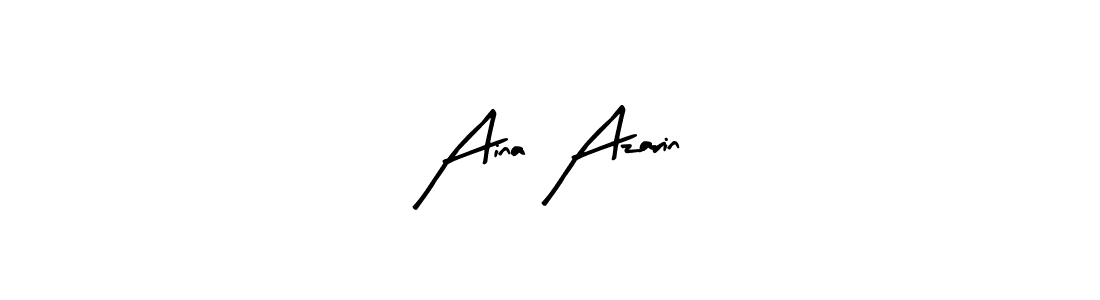 Aina Azarin stylish signature style. Best Handwritten Sign (Arty Signature) for my name. Handwritten Signature Collection Ideas for my name Aina Azarin. Aina Azarin signature style 8 images and pictures png