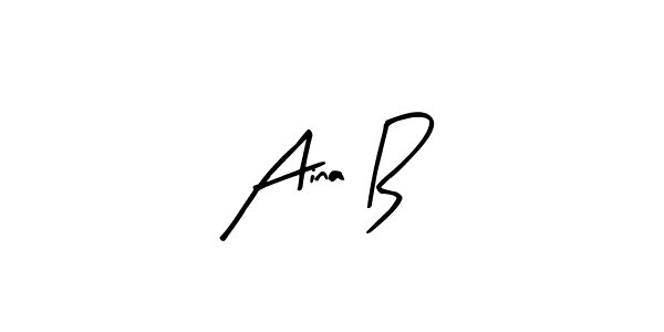 How to Draw Aina B signature style? Arty Signature is a latest design signature styles for name Aina B. Aina B signature style 8 images and pictures png