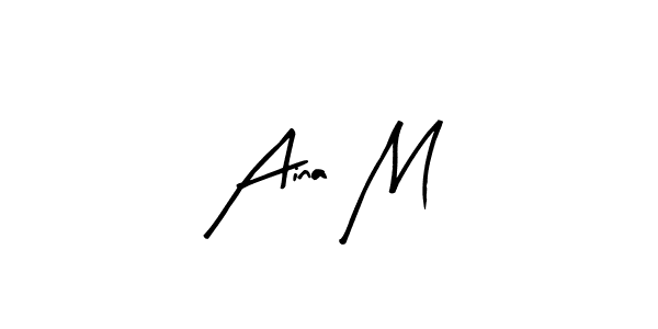 Aina M stylish signature style. Best Handwritten Sign (Arty Signature) for my name. Handwritten Signature Collection Ideas for my name Aina M. Aina M signature style 8 images and pictures png