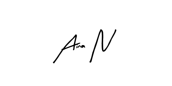 Make a beautiful signature design for name Aina N. Use this online signature maker to create a handwritten signature for free. Aina N signature style 8 images and pictures png