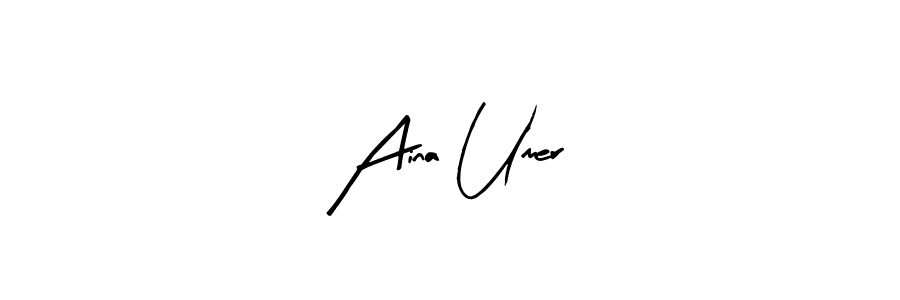 Also You can easily find your signature by using the search form. We will create Aina Umer name handwritten signature images for you free of cost using Arty Signature sign style. Aina Umer signature style 8 images and pictures png