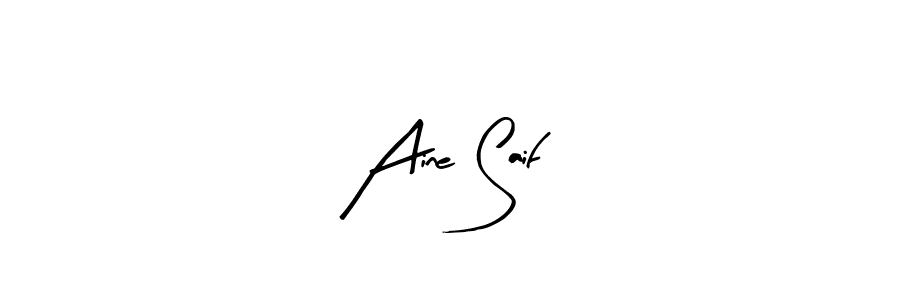 How to make Aine Saif name signature. Use Arty Signature style for creating short signs online. This is the latest handwritten sign. Aine Saif signature style 8 images and pictures png